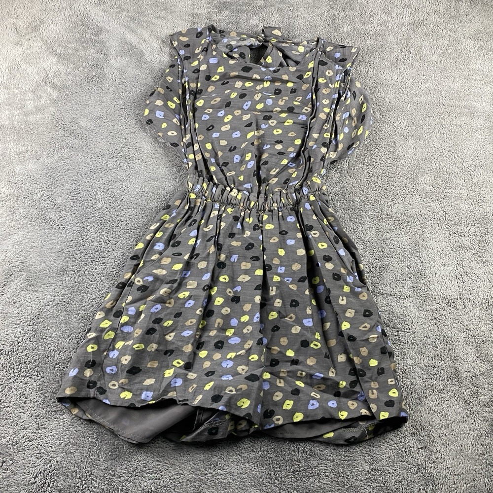 BCBGeneration Dress Open Back‎ Womens XS Gray Pebble Stone Multicolor